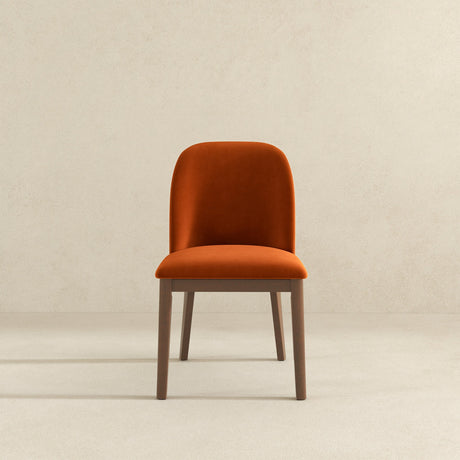 Kaitlyn Burnt Orange Velvet Dining Chair from Midinmod - Luna Furniture