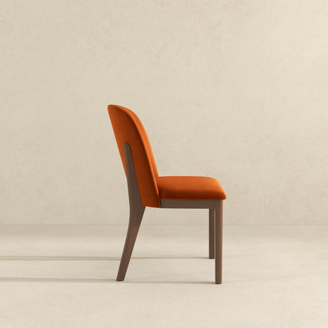 Kaitlyn Burnt Orange Velvet Dining Chair from Midinmod - Luna Furniture