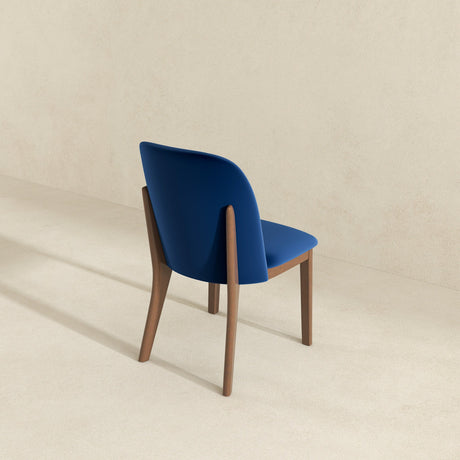 Kaitlyn Mid-Century Modern Navy Blue Velvet Dining Chair (Set of 2) from Midinmod - Luna Furniture