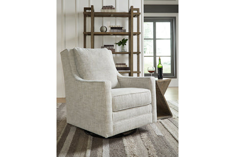 Kambria Fog Swivel Glider Accent Chair from Ashley - Luna Furniture
