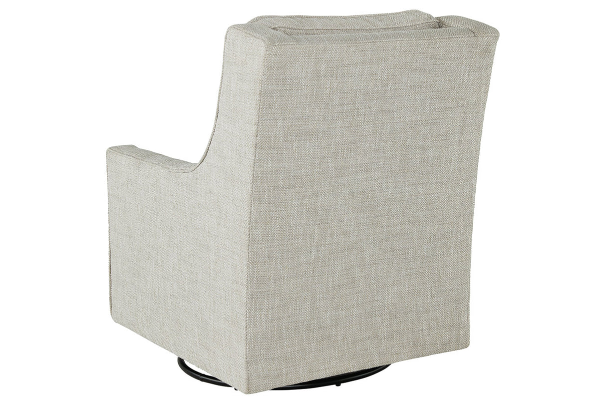 Kambria Fog Swivel Glider Accent Chair from Ashley - Luna Furniture
