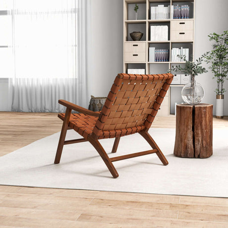 Kangley Tan Leather Arm Chair from Midinmod - Luna Furniture