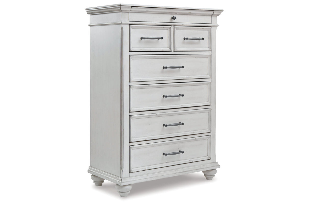 Kanwyn Whitewash Chest of Drawers from Ashley - Luna Furniture