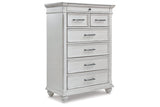 Kanwyn Whitewash Chest of Drawers from Ashley - Luna Furniture