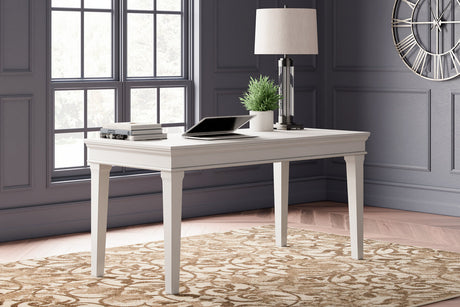Kanwyn Whitewash Home Office Desk from Ashley - Luna Furniture