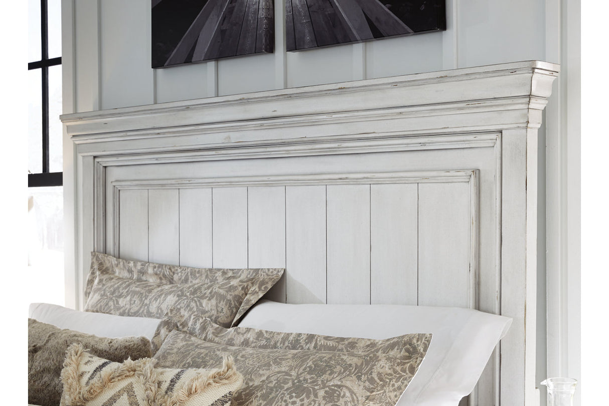Kanwyn Whitewash King Panel Bed from Ashley - Luna Furniture