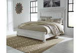 Kanwyn Whitewash King Panel Bed from Ashley - Luna Furniture