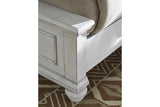 Kanwyn Whitewash King Panel Bed with Storage Bench from Ashley - Luna Furniture