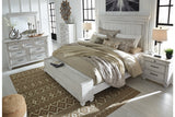Kanwyn Whitewash King Panel Bed with Storage Bench from Ashley - Luna Furniture