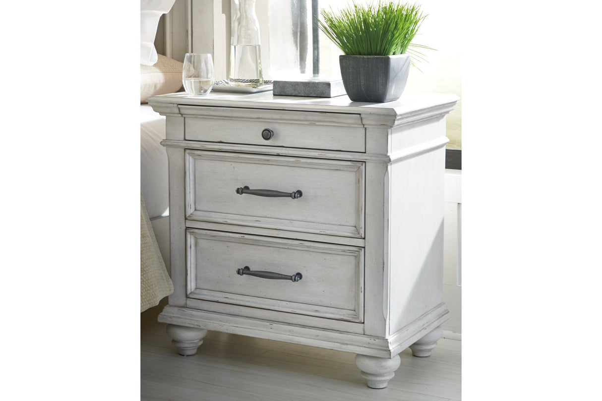 Kanwyn Whitewash Nightstand from Ashley - Luna Furniture