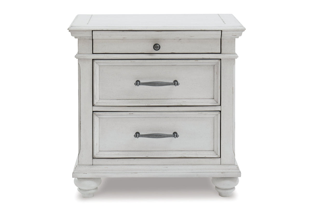 Kanwyn Whitewash Nightstand from Ashley - Luna Furniture