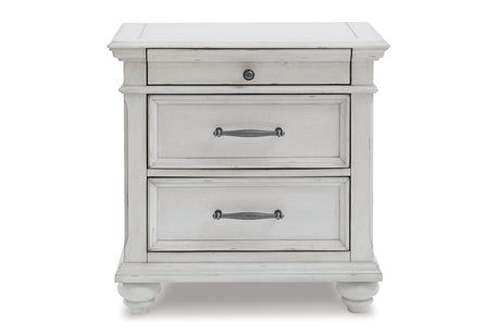 Kanwyn Whitewash Nightstand from Ashley - Luna Furniture