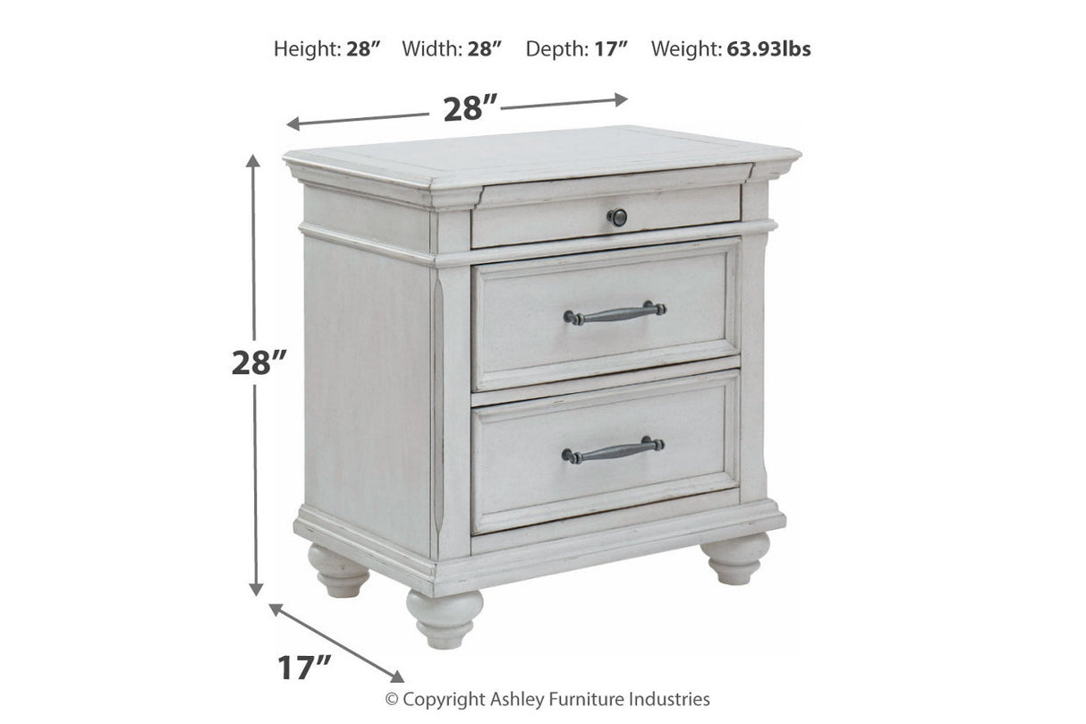 Kanwyn Whitewash Nightstand from Ashley - Luna Furniture
