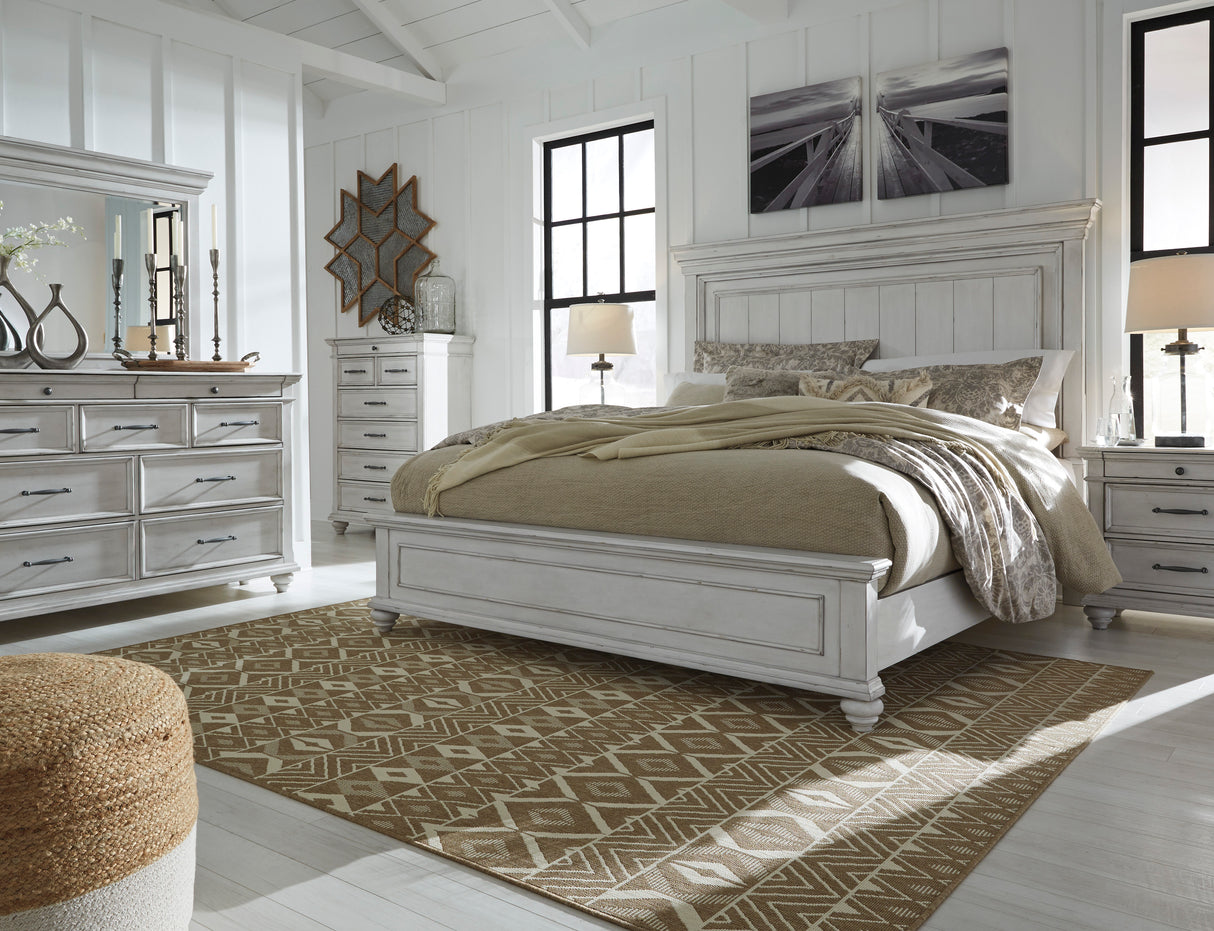 Kanwyn Whitewash Panel Bedroom Set from Ashley - Luna Furniture