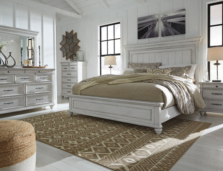 Kanwyn Whitewash Panel Bedroom Set from Ashley - Luna Furniture