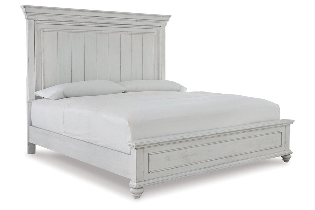 Kanwyn Whitewash Queen Panel Bed from Ashley - Luna Furniture