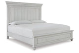 Kanwyn Whitewash Queen Panel Bed from Ashley - Luna Furniture
