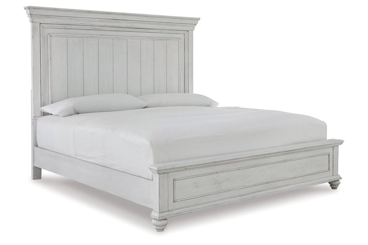 Kanwyn Whitewash Queen Panel Bed from Ashley - Luna Furniture