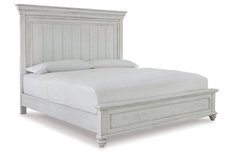 Kanwyn Whitewash Queen Panel Bed from Ashley - Luna Furniture