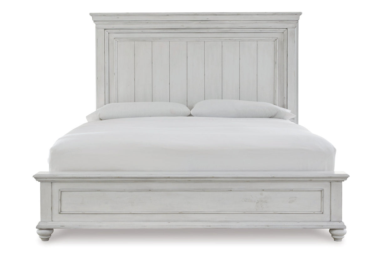 Kanwyn Whitewash Queen Panel Bed from Ashley - Luna Furniture