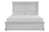 Kanwyn Whitewash Queen Panel Bed from Ashley - Luna Furniture