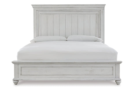 Kanwyn Whitewash Queen Panel Bed from Ashley - Luna Furniture