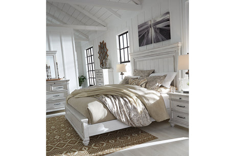 Kanwyn Whitewash Queen Panel Bed from Ashley - Luna Furniture