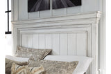 Kanwyn Whitewash Queen Panel Bed with Storage Bench from Ashley - Luna Furniture