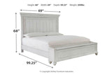 Kanwyn Whitewash Queen Panel Bed with Storage Bench from Ashley - Luna Furniture