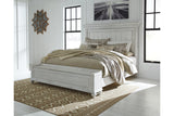 Kanwyn Whitewash Queen Panel Bed with Storage Bench from Ashley - Luna Furniture