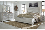 Kanwyn Whitewash Queen Panel Bed with Storage Bench from Ashley - Luna Furniture
