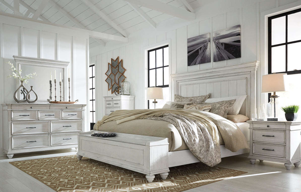 Kanwyn Whitewash Storage Panel Bedroom Set from Ashley - Luna Furniture