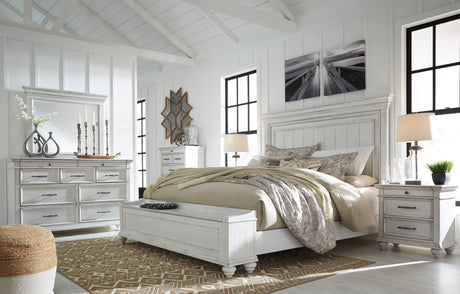 Kanwyn Whitewash Storage Panel Bedroom Set from Ashley - Luna Furniture
