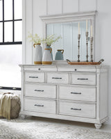 Kanwyn Whitewash Upholstered Storage Panel Bedroom Set from Ashley - Luna Furniture