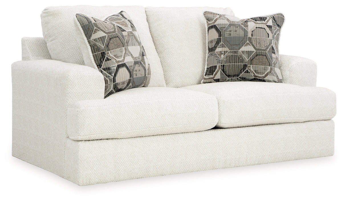 Karinne Linen Loveseat from Ashley - Luna Furniture