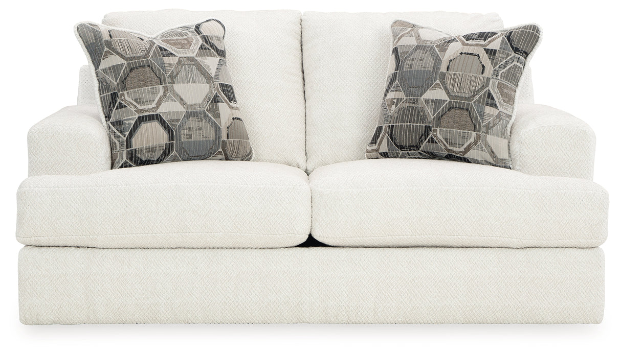 Karinne Linen Loveseat from Ashley - Luna Furniture