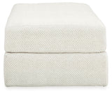 Karinne Linen Oversized Accent Ottoman from Ashley - Luna Furniture