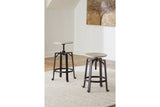 Karisslyn Whitewash/Black Counter Height Stool, Set of 2 from Ashley - Luna Furniture