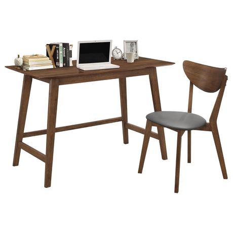 Karri Walnut 2-Piece Writing Desk Set from Coaster - Luna Furniture