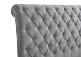 Kate Gray King Upholstered Sleigh Platform Bed from Crown Mark - Luna Furniture