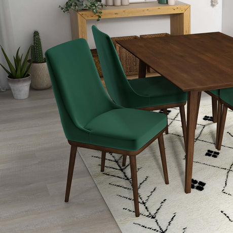 Kate Mid-Century Modern Dining Chair (Set of 2) Cream Polyester Blend from Midinmod - Luna Furniture