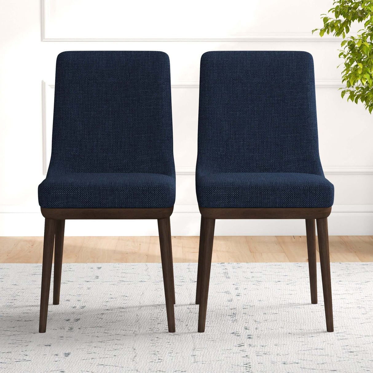 Kate Mid-Century Modern Dining Chair (Set of 2) Green Velvet from Ashcroft Furniture - Luna Furniture