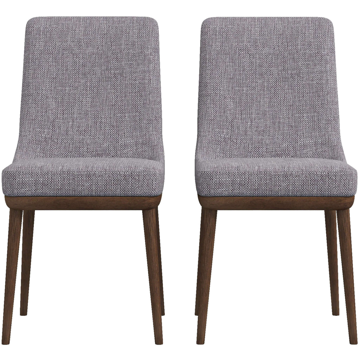 Kate Mid-Century Modern Dining Chair (Set of 2) Grey Polyester Blend from Ashcroft Furniture - Luna Furniture