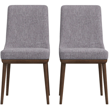Kate Mid-Century Modern Dining Chair (Set of 2) Grey Polyester Blend from Midinmod - Luna Furniture
