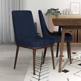 Kate Mid-Century Modern Dining Chair (Set of 2) Grey Polyester Blend from Ashcroft Furniture - Luna Furniture