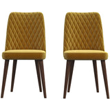 Katie Mid-Century Modern Velvet Dining Chair (Set of 2) Teal from Midinmod - Luna Furniture