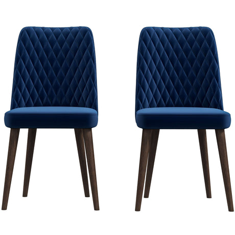 Katie Navy Blue Velvet Dining Chair from Midinmod - Luna Furniture