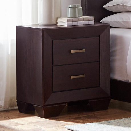 Kauffman Dark Cocoa 2-Drawer Nightstand from Coaster - Luna Furniture