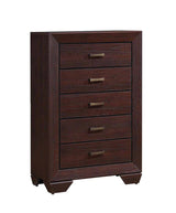 Kauffman Dark Cocoa 5-Drawer Chest from Coaster - Luna Furniture