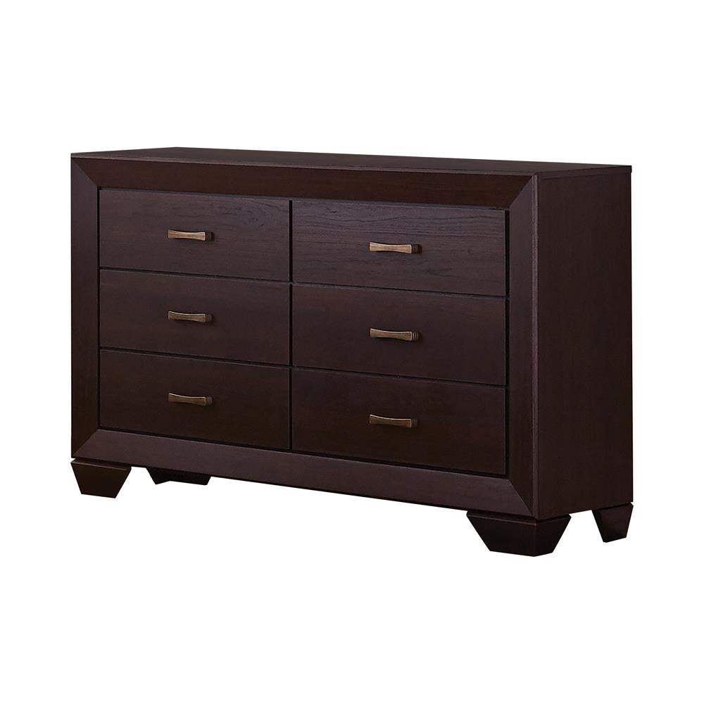 Kauffman Dark Cocoa 6-Drawer Dresser from Coaster - Luna Furniture
